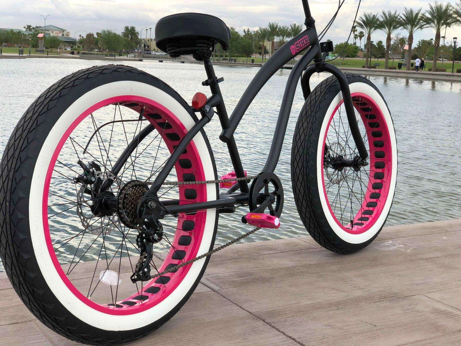 **Pinke Räder Schwarz UFO Flitzer Damenrad 7-Gang Weißwandreifen Wieder da!**